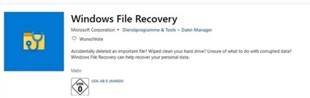 Windows File Recovery 