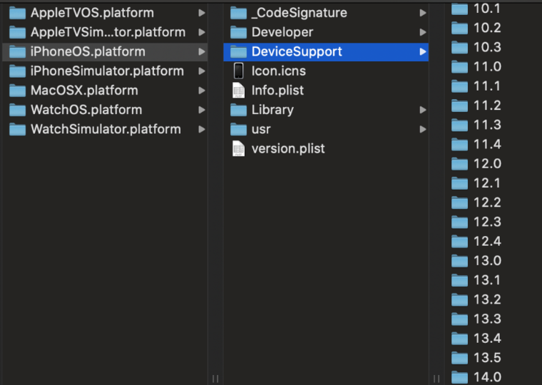 xcode device support