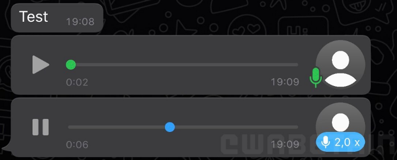 WhatsApp Long voice quick play